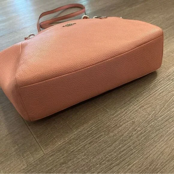 COACH 34340 PRAIRIE SATCHEL PEBBLE LEATHER Crossbody BAG In Coral - Picture 3 of 15